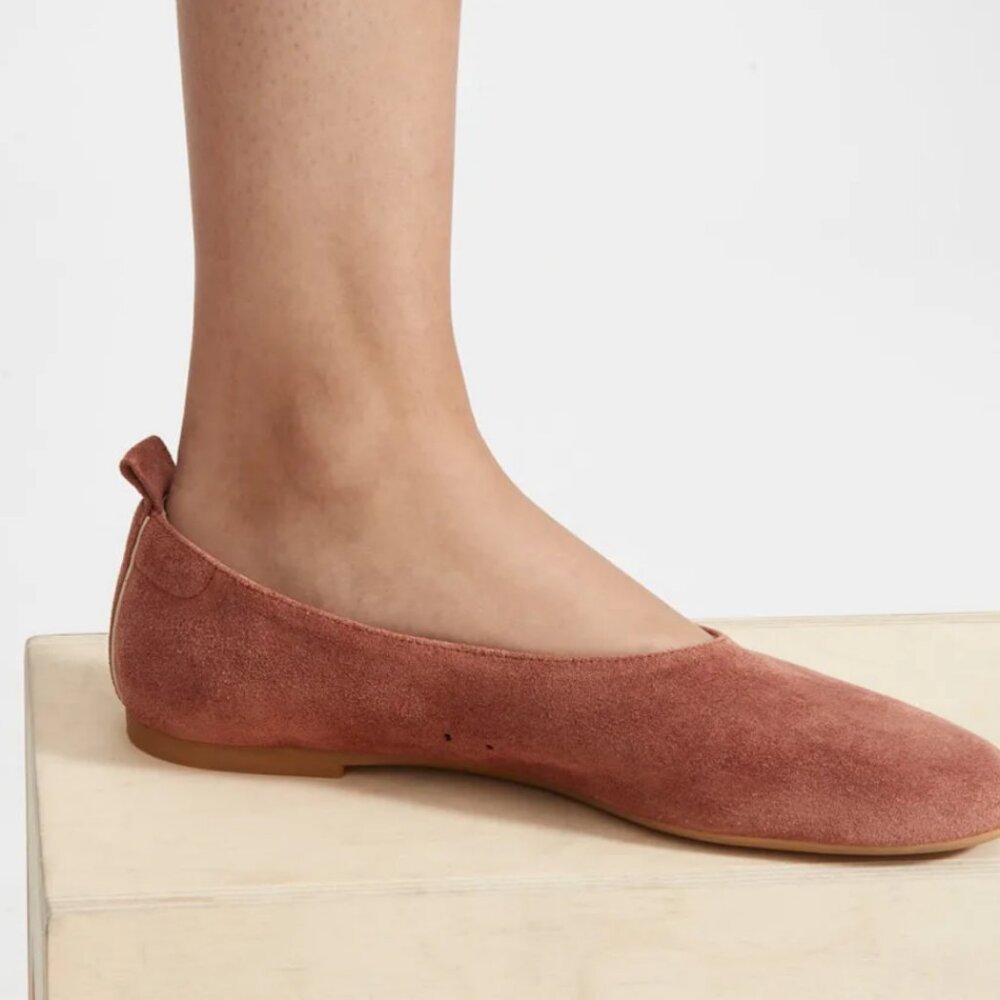 Everlane The Day Glove Flat Dusty Rose Suede size 5